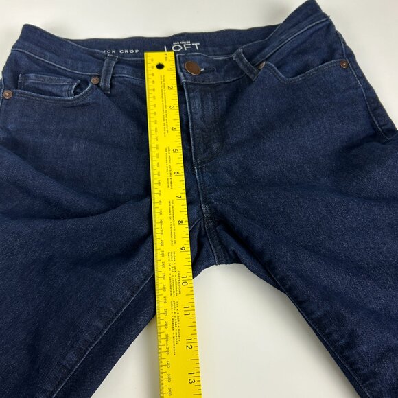 Loft Jeans Womens 2 (28x25) Modern Kick Crop Mid Rise Dark Wash Stretch Mid Rise - Picture 11 of 14